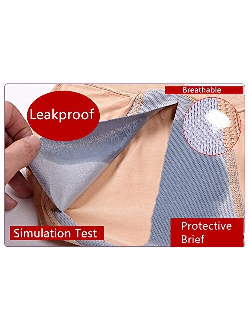 Leak Proof Protective Panties for Women/Girl Menstrual Period,Heavy Flow,Postpartum Bleeding,Urinary Incontinence (3-5)