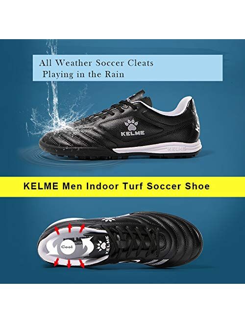 KELME Men Indoor Turf Soccer Shoe, Arch Support Soccer Cleats