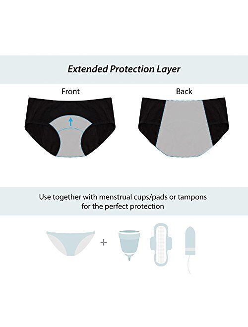 Funcy Menstrual Period Leak Proof Underwear Panties for Girls/Women Heavy Flow, Postpartum Bleeding After Birth (Pack of 2-3)