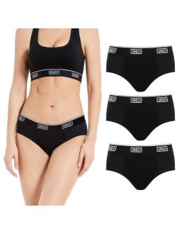 Bambody Leak Proof Hipster: Sporty Period Panties for Women and Teens - 3 Pack: Black - Small