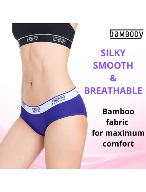 Bambody Absorbent Hipster: Sporty Period Protective Panties