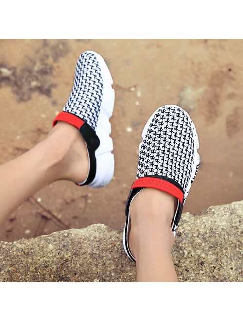 QUAOAR 2021 New Men Summer Shoes Slip-on men Clogs Water Sandals Breathable Light Jogging Sneakers Casual Beach Slippers
