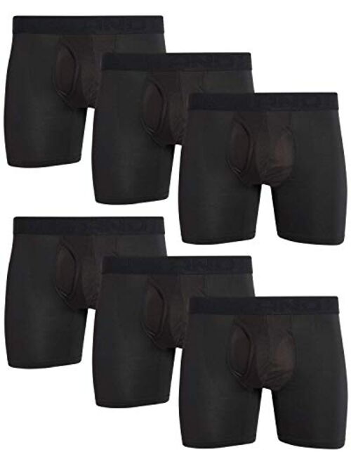 AND1 Men's High Performance Compression Boxer Briefs Active Underwear (6 Pack)