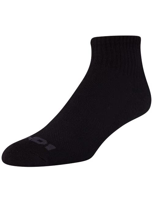AND1 Men's Athletic Arch Compression Cushion Comfort Quarter Cut Socks (12 Pack)