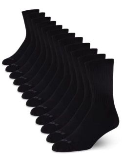 Men's Athletic Arch Compression Cushion Comfort Crew Socks (12 Pack)