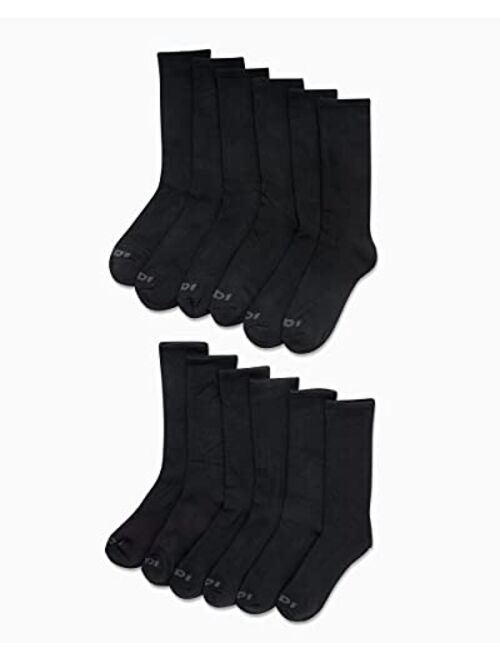 AND1 Men's Athletic Arch Compression Cushion Comfort Crew Socks (12 Pack)