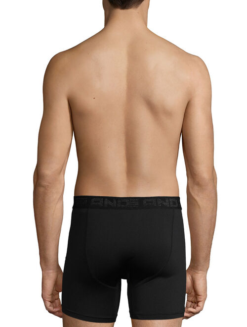 AND1 Men's Underwear Pro Platinum Boxer Briefs, 6 Pack