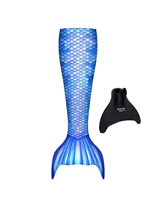 Fin Fun Fantasy Mermaid Tail for Girls, Monofin for Swimming Included