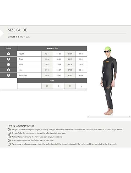 Arena Women's Triathlon Wetsuit Full Sleeve Neoprene Carbon Fiber-Lined Panels Buoyancy for Open Water Swimming, Ironman and USAT Approved