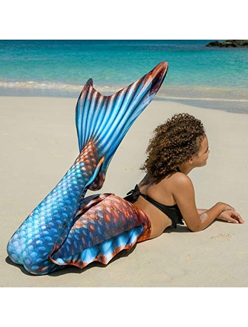 Fin Fun Atlantis Wear-Resistant Mermaid Tails for Swimming - Kids, Girls and Boys. Adults, Men and Women