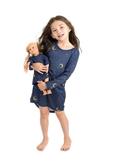 Matching Doll & Girls Nightgown Kids & Toddler Pajamas Unicorn Sleepwear (4-14 Years) Fits American Girl Doll