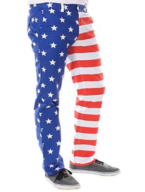 Tipsy Elves USA American Flag Pants - Men's Patriotic Pants