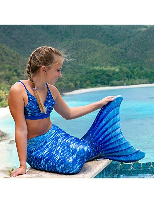 Fin Fun Mermaid Tails for Swimming - Authentic Mermaid Training Swimwear - Wear-Resistant Mermaid Tails for Adults - Big Mermaid Tail for Grownups - NO Monofin, Available