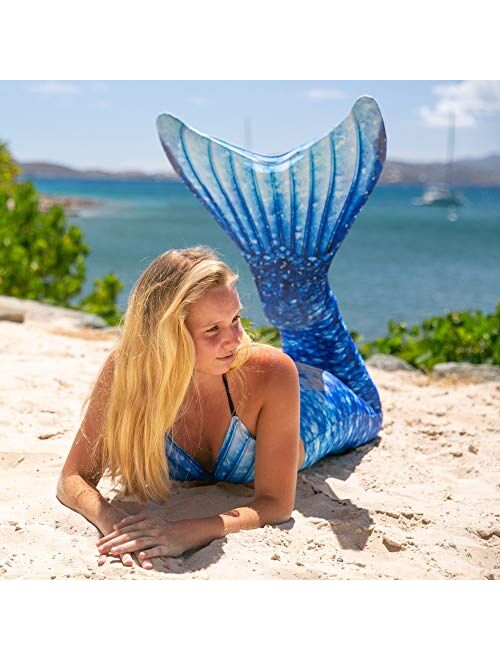 Fin Fun Mermaid Tails for Swimming - Authentic Mermaid Training Swimwear - Wear-Resistant Mermaid Tails for Kids - Children Mermaid Tail for Girls and Boys - NO Monofin, 