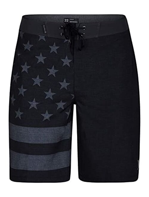 Hurley Men's Phantoms-Patriot Cheers USA-Flag 20" Board-Shorts