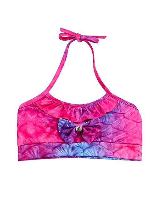 Rainbow Swimmable Mermaid Tail Bikini Sets Monofin Swimware Girls Kids Cospaly Gift