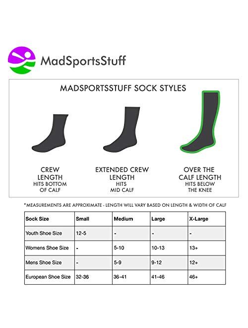 MadSportsStuff USA American Flag Stars and Stripes Over The Calf Socks