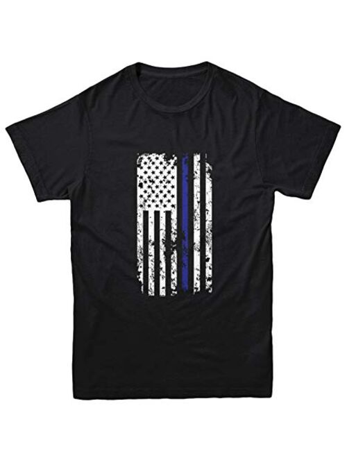 Haase Unlimited Blue Line American Flag - Support Police Youth T-Shirt