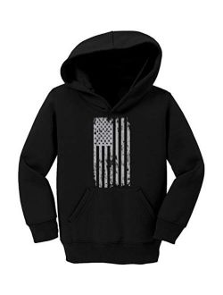 Haase Unlimited Silver American Flag - Military USA Toddler/Youth Fleece Hoodie