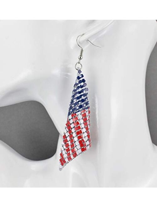 Stars and Stripes earrings Red White Blue American Flag earrings 4th of July
