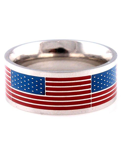 FORGIVEN JEWELRY American Flag USA Stainless Steel Ring