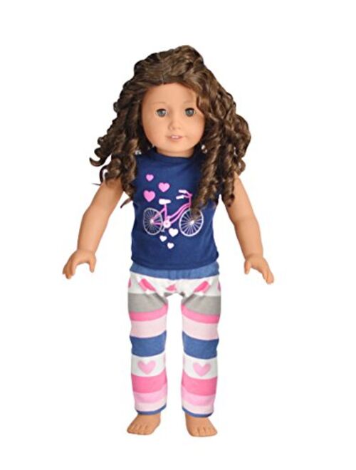 Girl and Doll Matching Outfit Clothes - Tank Top and Sweatpants Set for Girl & Doll