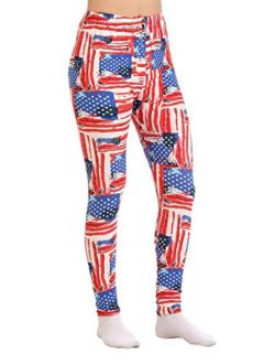 TWO LEFT FEET Women's Patriotic Leggings