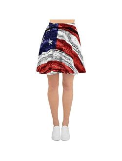 USA Flag Patriotic American Skater Skirt