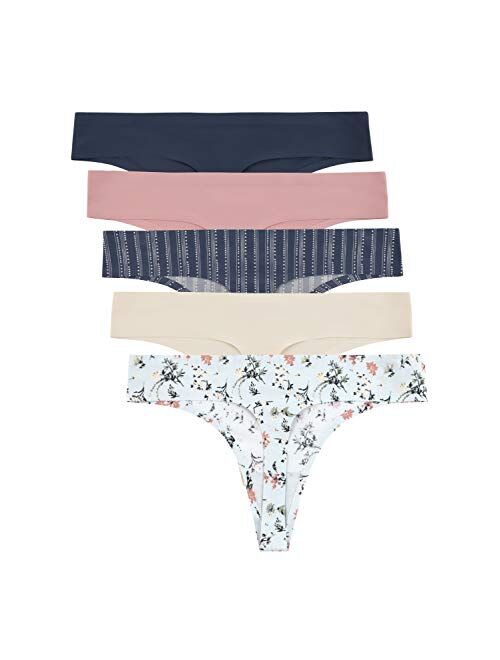 Lucky Brand Women's Microfiber Thong Panties Multi-Pack