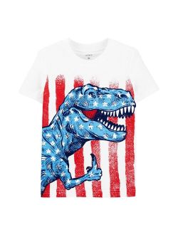 Toddler Boy Carter's 4th Of July Patriotic Dinosaur T-Rex Graphic Tee