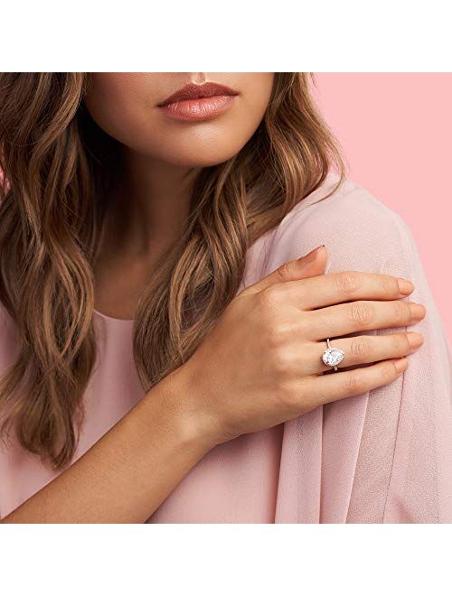 Pandora Jewelry Sparkling Teardrop Halo Cubic Zirconia Ring in Pandora Rose