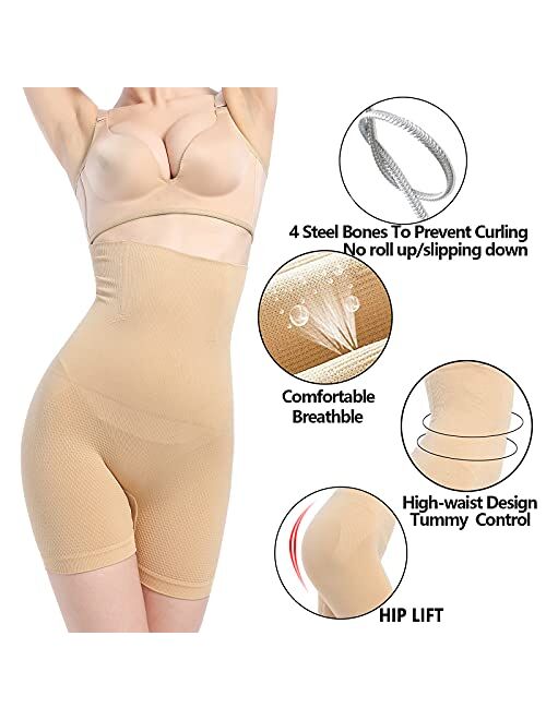 Women Tummy Control Shapewear - High Waist Body Shaper Shorts Seamless Butt Lifter Thigh Slimmer Boyshorts Panties