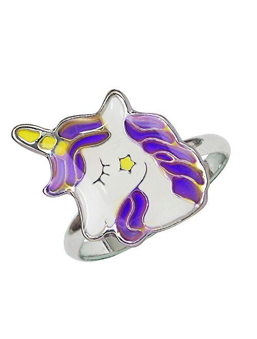 Fun Jewels Fairy Tale Cute Unicorn Color Change Mood Ring for Girls Size Adjustable