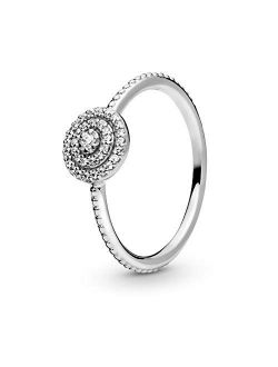 Jewelry Elegant Sparkle Cubic Zirconia Ring in Sterling Silver