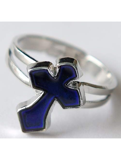 Acchen Mood Rings Heart Turtle Monkey Dinosaur Penguin Unicorn Flower Mermaid Changing Color Emotion Feeling Finger Ring 15Pcs