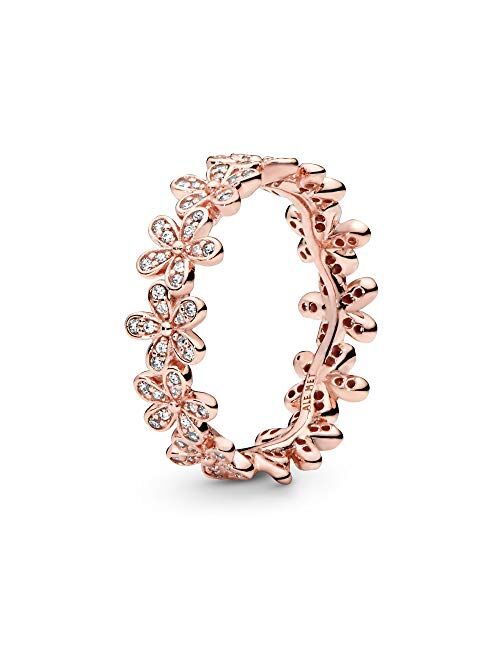 Pandora Jewelry Daisy Flower Cubic Zirconia Ring in Pandora Rose