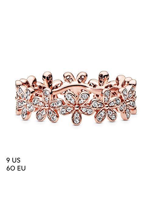 Pandora Jewelry Daisy Flower Cubic Zirconia Ring in Pandora Rose