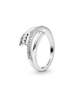 Jewelry Wrap-Around Arrow Cubic Zirconia Ring in Sterling Silver
