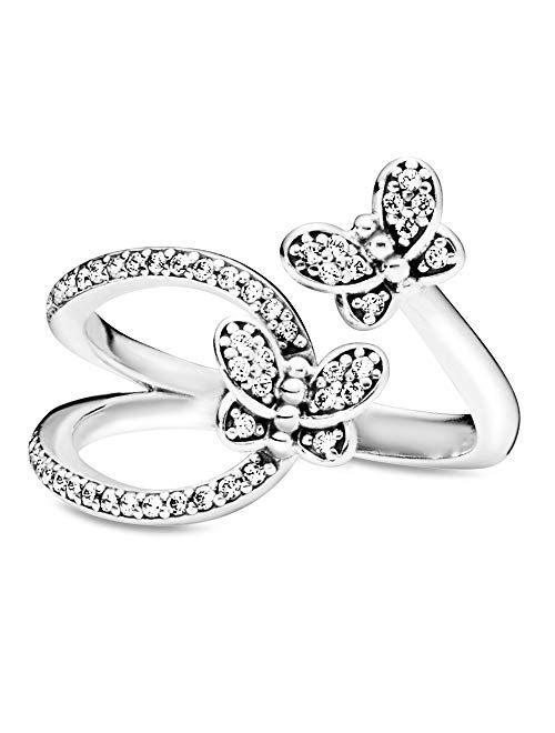 Pandora Jewelry Sparkling Butterfly Open Cubic Zirconia Ring in Sterling Silver