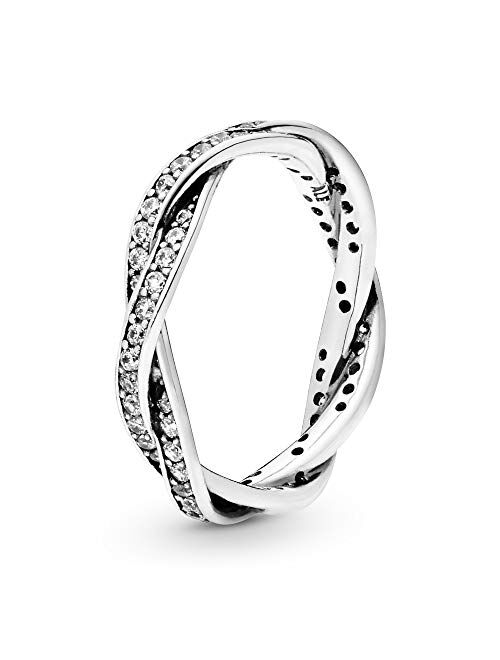Pandora Jewelry Twist of Fate Cubic Zirconia Ring in Sterling Silver