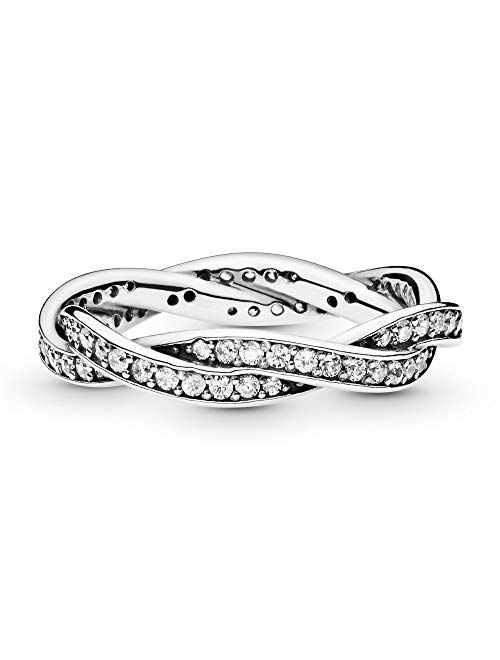 Pandora Jewelry Twist of Fate Cubic Zirconia Ring in Sterling Silver