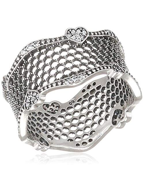 PANDORA Lace of Love Sterling Silver Ring