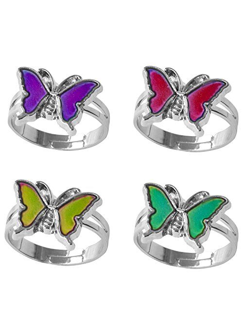 FOECBIR Mood Ring Color Rings Adjustable Size The Decorations