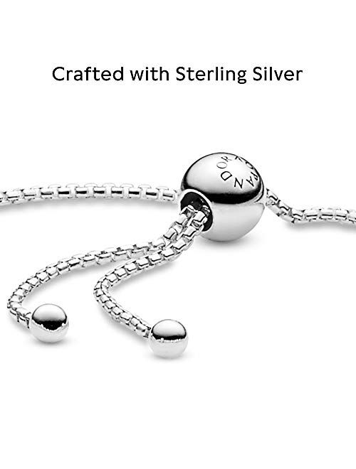 Pandora Jewelry String of Beads Sliding Bracelet Sterling Silver Bracelet