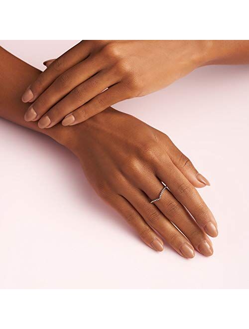 Pandora Jewelry Beaded Wishbone Sterling Silver Ring