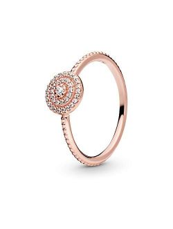 Jewelry Elegant Sparkle Cubic Zirconia Ring in Pandora Rose