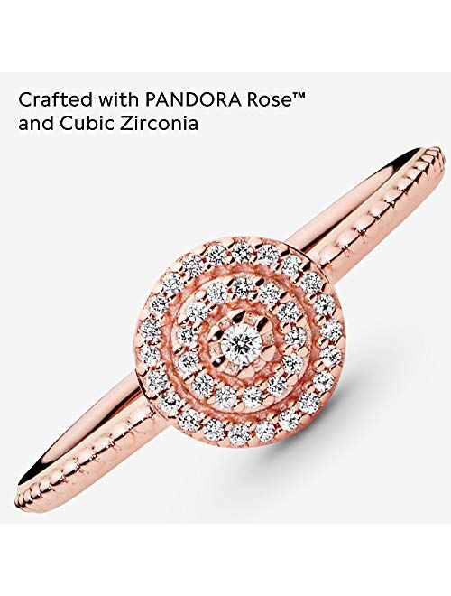 Pandora Jewelry Elegant Sparkle Cubic Zirconia Ring in Pandora Rose
