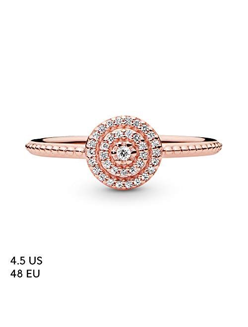 Pandora Jewelry Elegant Sparkle Cubic Zirconia Ring in Pandora Rose