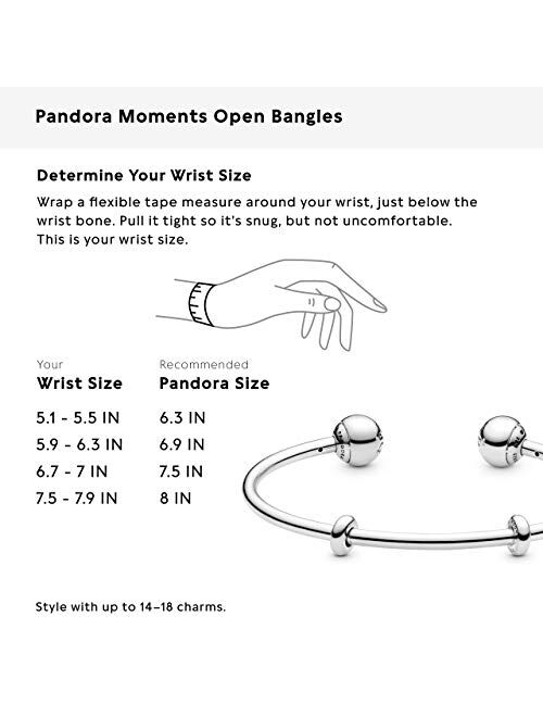 Pandora Jewelry Silver Open Bangle Sterling Silver Bracelet