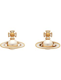 Vivienne Westwood Gold Iris Bas Relief Earrings